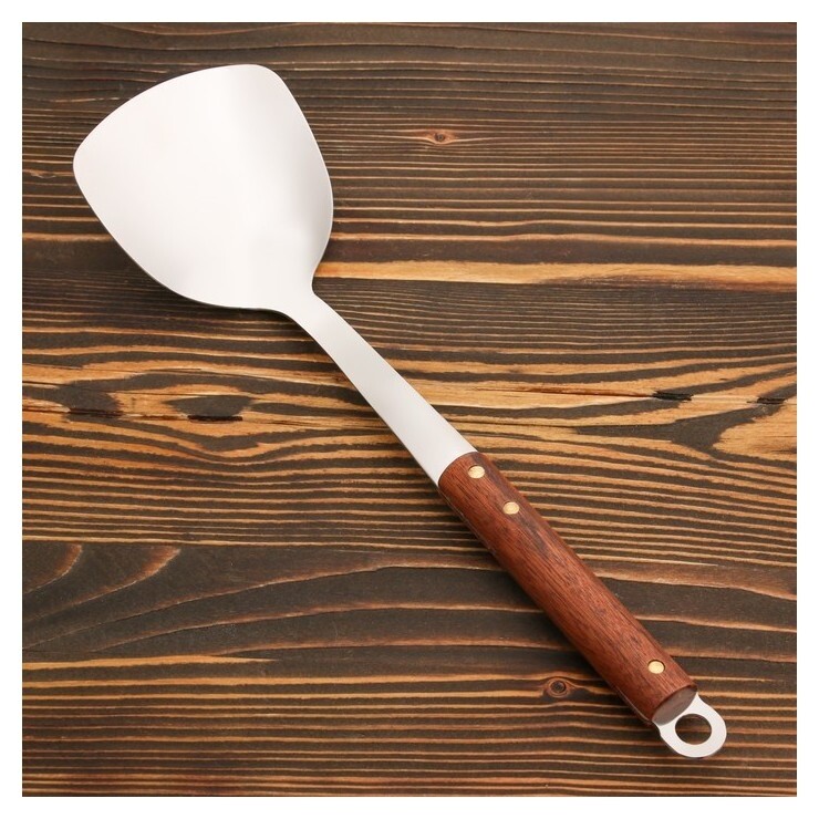 Лопатка сервировочная 35см, черпало 10х10 см  Шафран