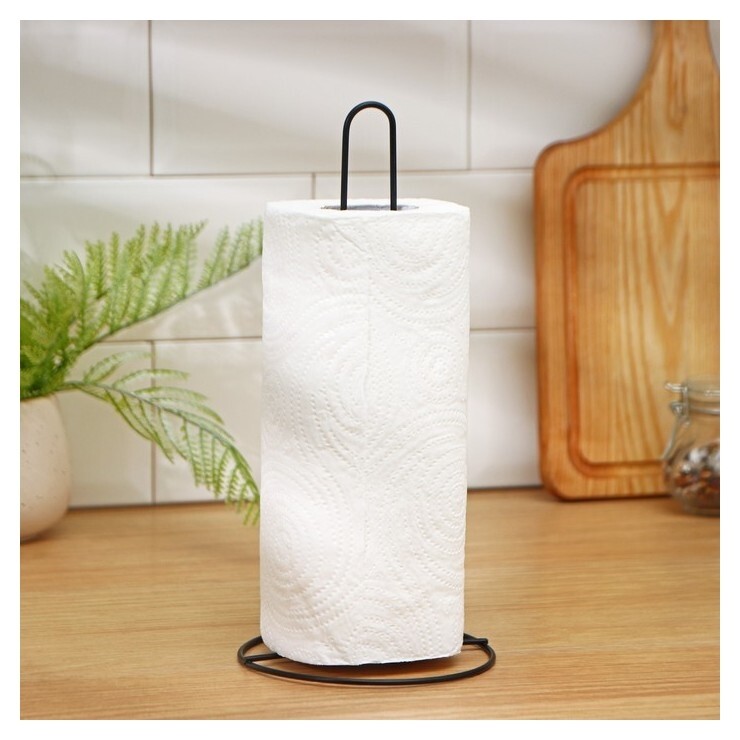 Подставка под бумажные полотенца доляна, 28×13×13, цвет чёрный  Доляна