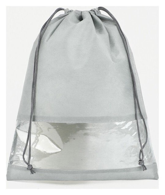 Мешок для обуви на шнурке, цвет серый  