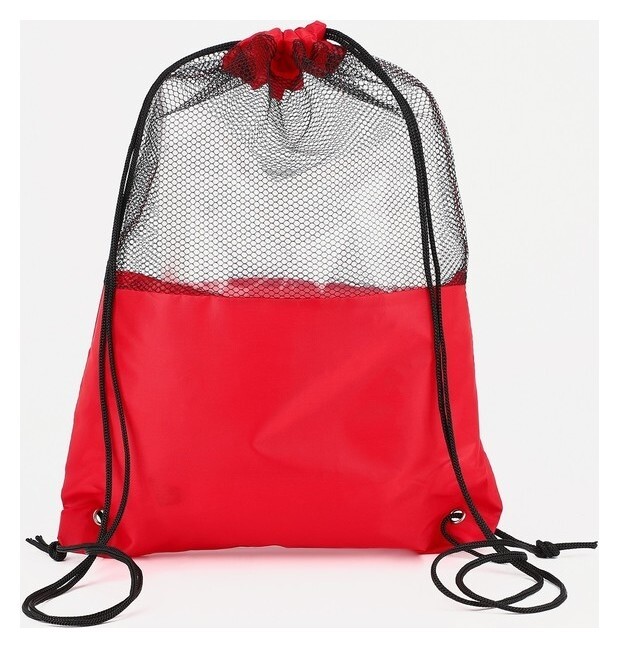 Мешок для обуви на шнурке, цвет красный  