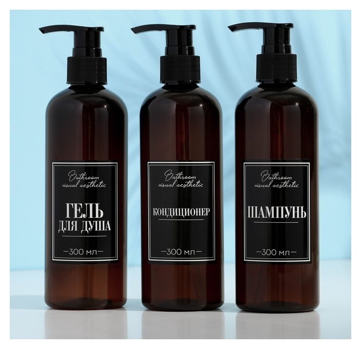 Дозатор для шампуня, кондиционера, гель для душа «Bathroom Visual», 300 мл  