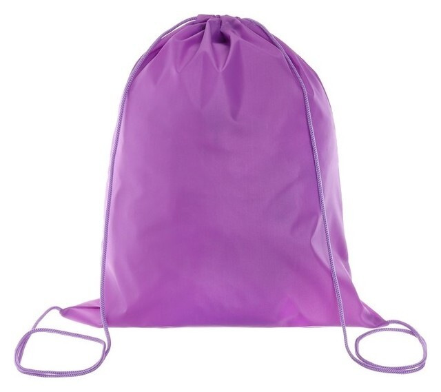 Мешок для обуви 420 х 340 мм, "Стандарт" сдс-1, (Мягкий полиэстер, плотность 210 D), сиреневый  Calligrata