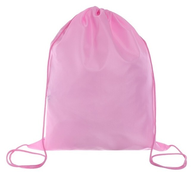 Мешок для обуви 420 х 340 мм, "Стандарт" сдс-1, (Мягкий полиэстер, плотность 210 D), розовый  Calligrata
