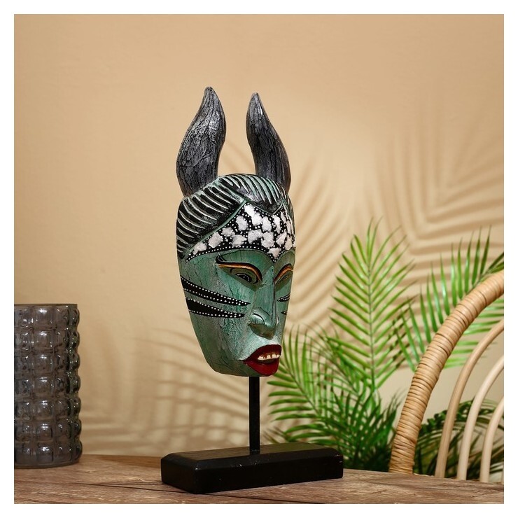 Маска "Юди" на подставке, албезия 15х8х45 см  