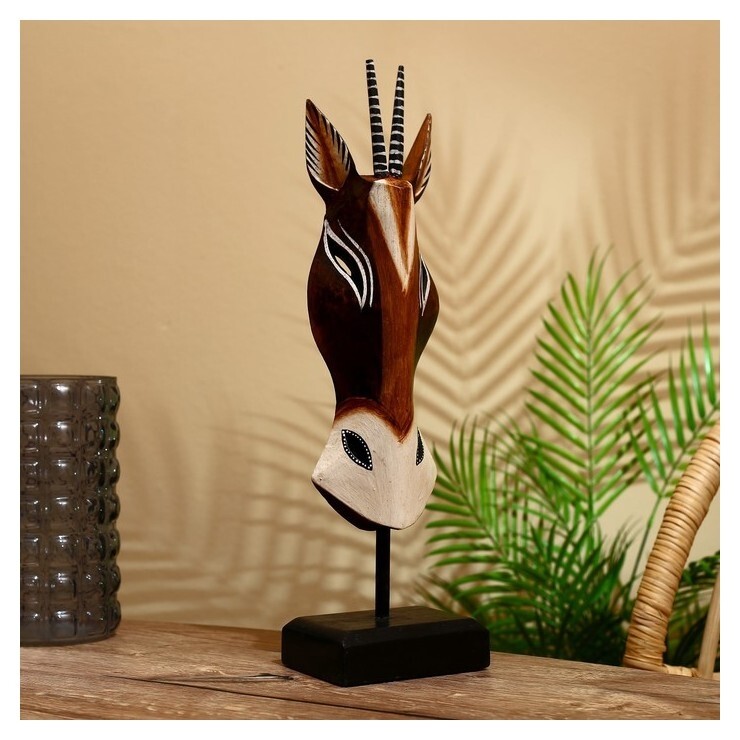 Маска "Зебра" на подставке, албезия 45 см 