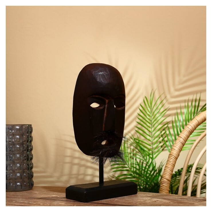 Маска "Оруэл" на подставке, албезия 37 см  