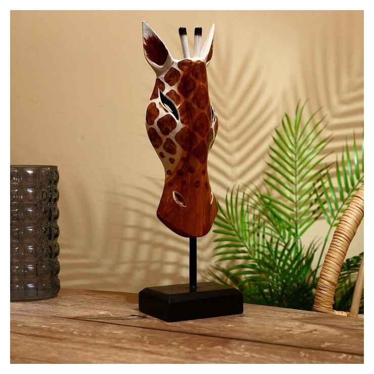 Маска "Зебра" на подставке, албезия 40 см  