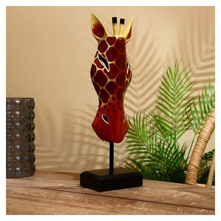 Маска "Зебра" на подставке, албезия 40 см  