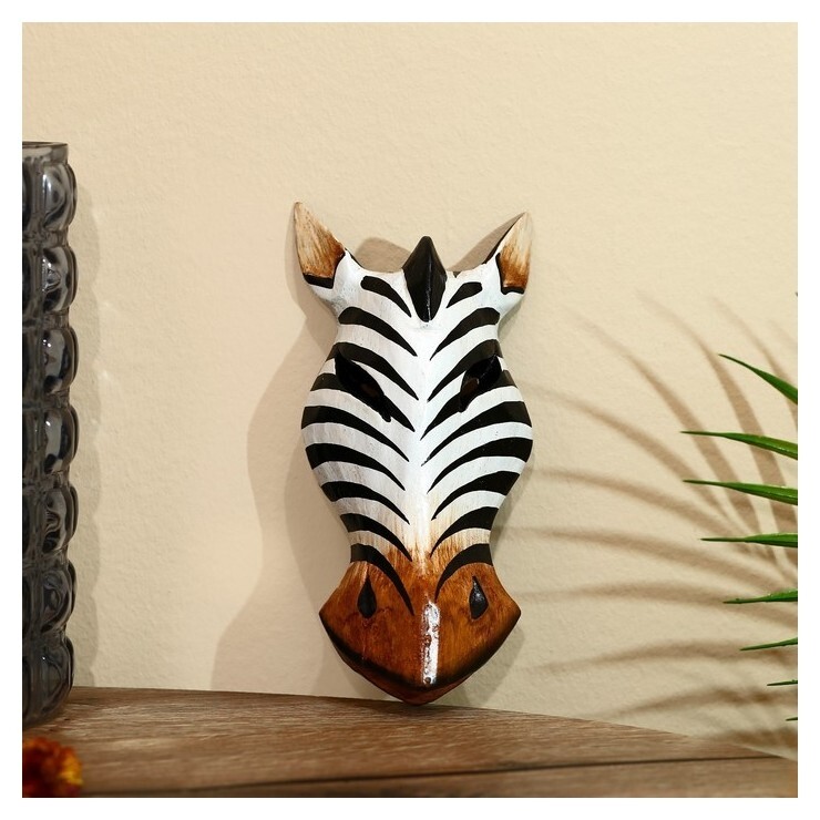 Маска "Зебра" албезия 19х9х4 см  