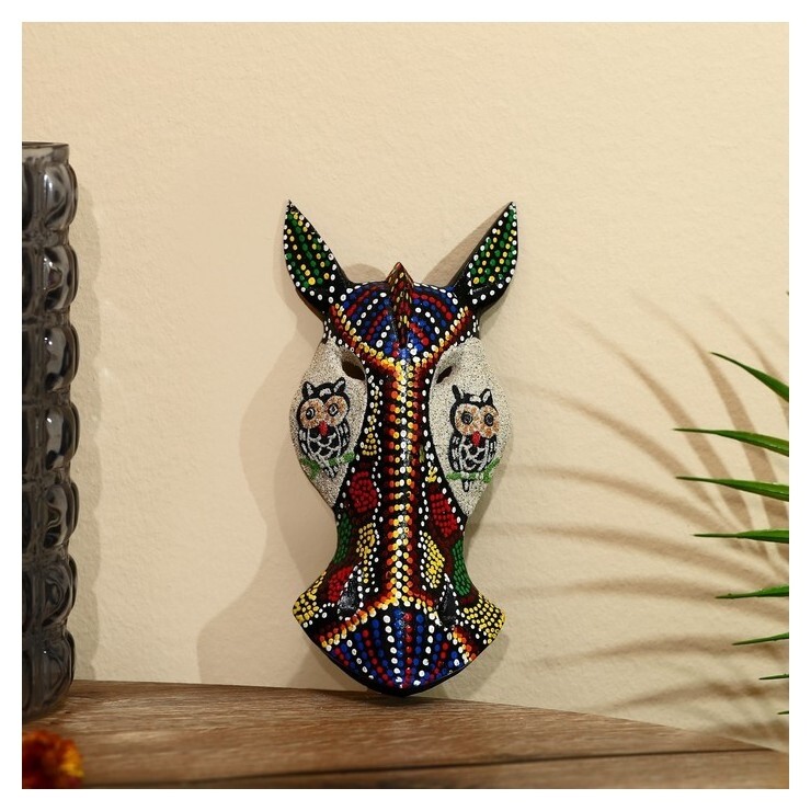 Маска "Зебра" албезия 19х9х4 см  