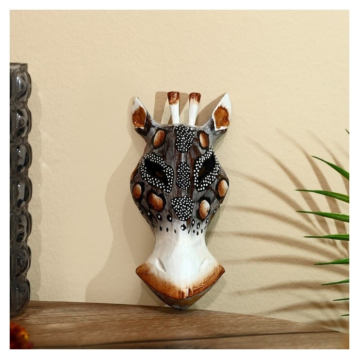 Маска "Зебра" албезия 19х9х4 см  