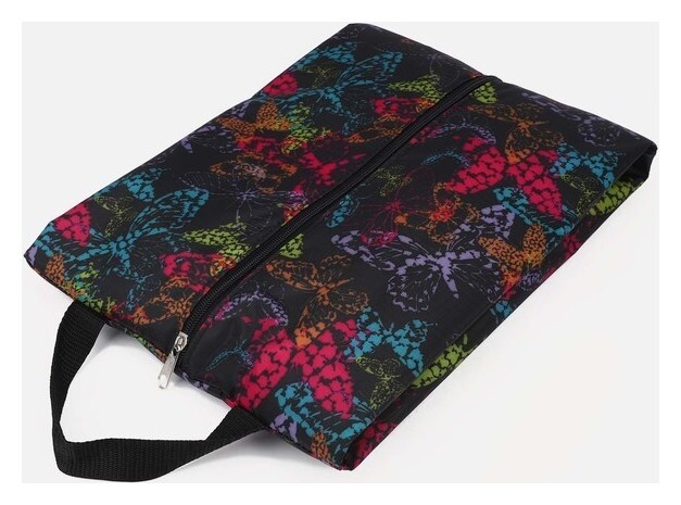 Сумка для обуви на молнии, цвет чёрный/разноцветный  ЗФТС