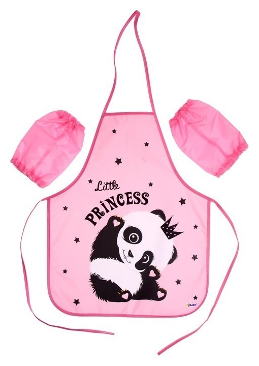 Фартук для труда + нарукавники, 490 х 390/190 х 135 мм, оникс, ФН 61-20 "Пандочка" 69409  Оникс