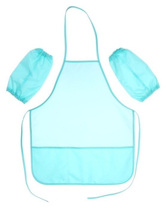 Фартук для труда + нарукавники, 535 х 445/230 х 145 мм, рост 116-152, оникс, фн-45, мятный, 67800  Оникс