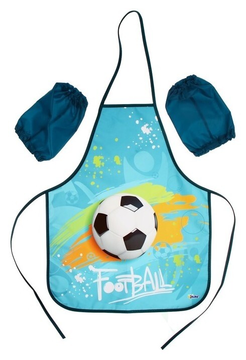 Фартук для труда + нарукавники, 490 х 390/190 х 135 мм, оникс, ФН 61-20 "Футбол" 69412  Оникс
