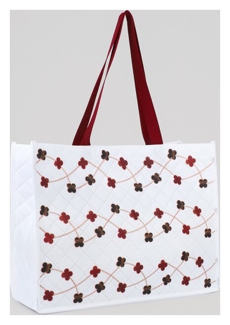 Сумка хозяйственная на кнопке, цвет белый  