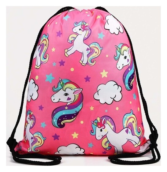 Мешок для обуви на шнурке, цвет розовый  