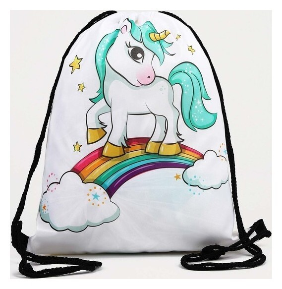 Мешок для обуви на шнурке, цвет белый 