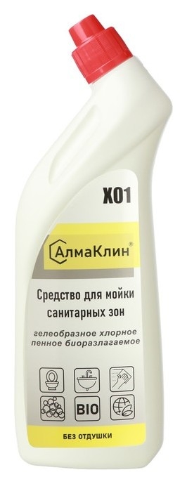

Алмаклин X01, 0,75л. щелочное моющее средство для санузлов с активным хлором (Без отдушки) (