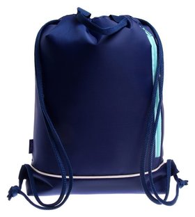 Мешок для обуви с карманом 430 х 360 х 90 мм, с расширением, с ручкой-петлей, светоотражающая полоса, оникс мо-31с-48, тёмно-синий Оникс