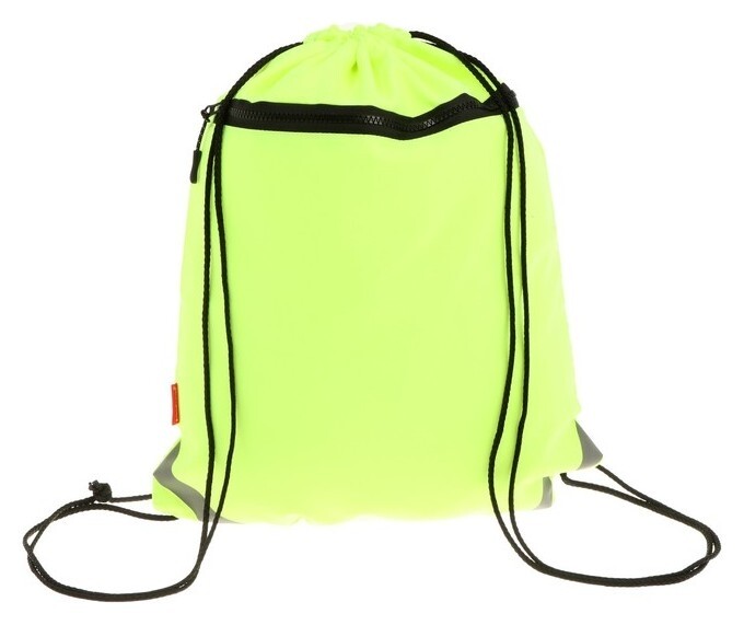 Мешок для обуви с карманом 500 х 410 мм, Erich Krause, плотность 300d, светоотражающая полоса, вентилируемый, Neon Yellow  Erich krause