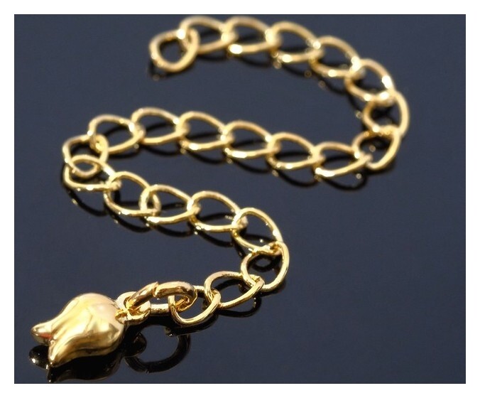 Цепочка-удлинитель "Рыбка" (Набор 3 шт), 7см, цвет золото  Queen Fair