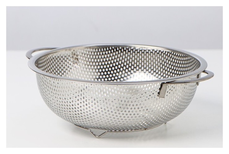 Дуршлаг из нержавеющей стали с ручками «Марко», D=19 см, 23×19,5×6,8 см  