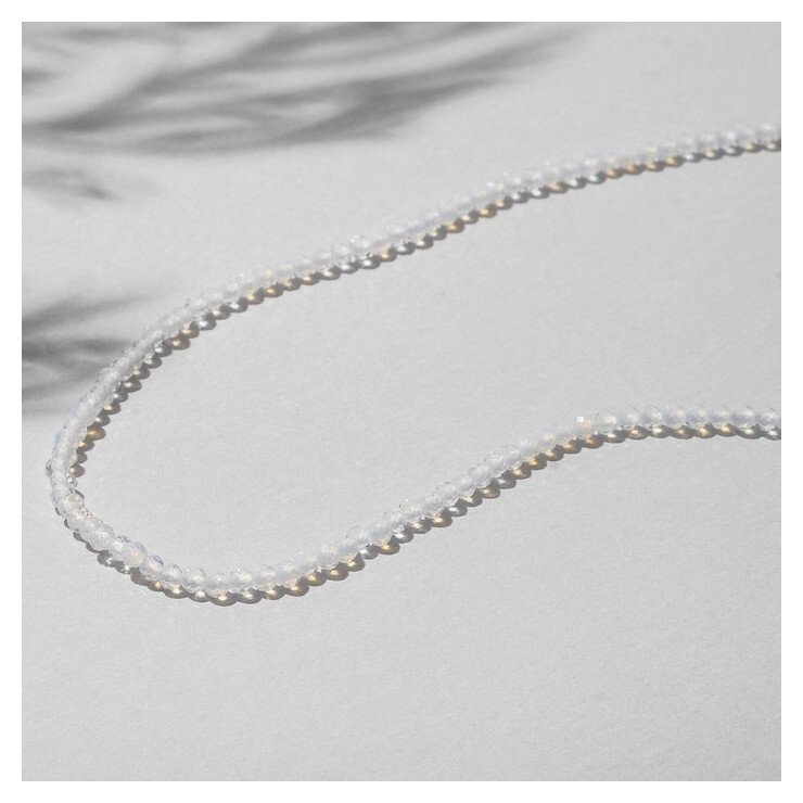 Бусины на нити шар №2 "Лунный камень", 36см  