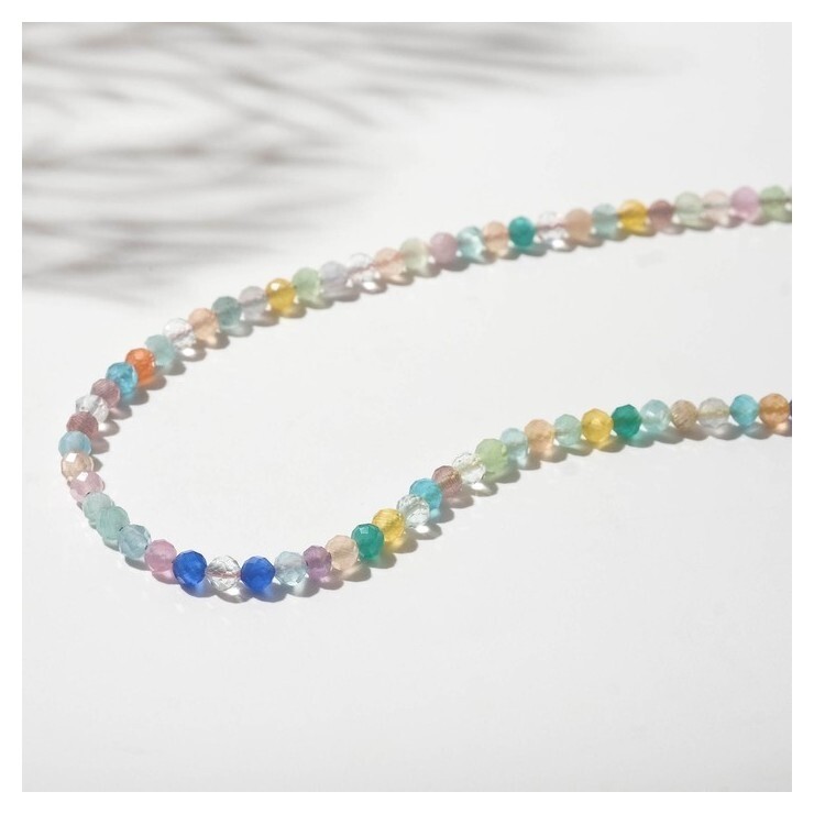 Бусины на нити шар №3 "Кошачий глаз", разноцветные, 36см  