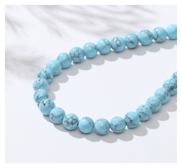 Бусины на нити шар №6 "Бирюза новая", 40см  