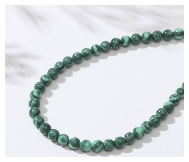 Бусины на нити шар №4 "Малахит", 40см  