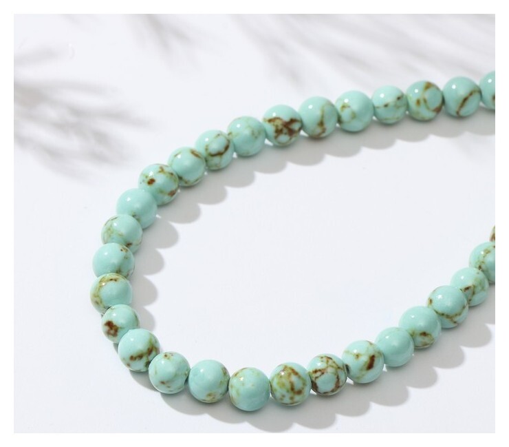 Бусины на нити шар №6 "Бирюза старая", 40см  