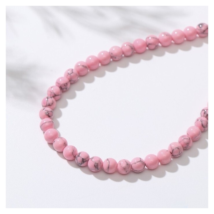 Бусины на нити шар №4 "Коралл розовый", 40см  