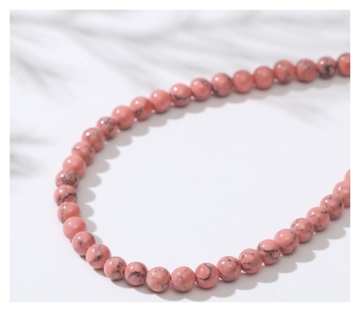 Бусины на нити шар №4 "Коралл светло-розовый", 40см  