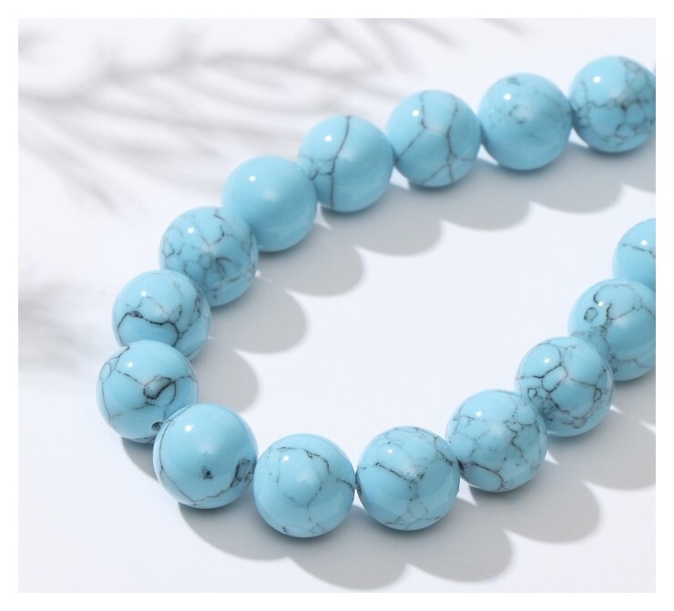 Бусины на нити шар №12 "Бирюза новая", 40см 