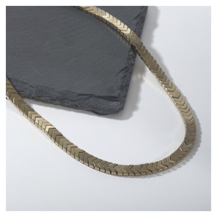 Бусы "Гематит" стрелочки, цвет золото, 40см + 5см удлинитель  