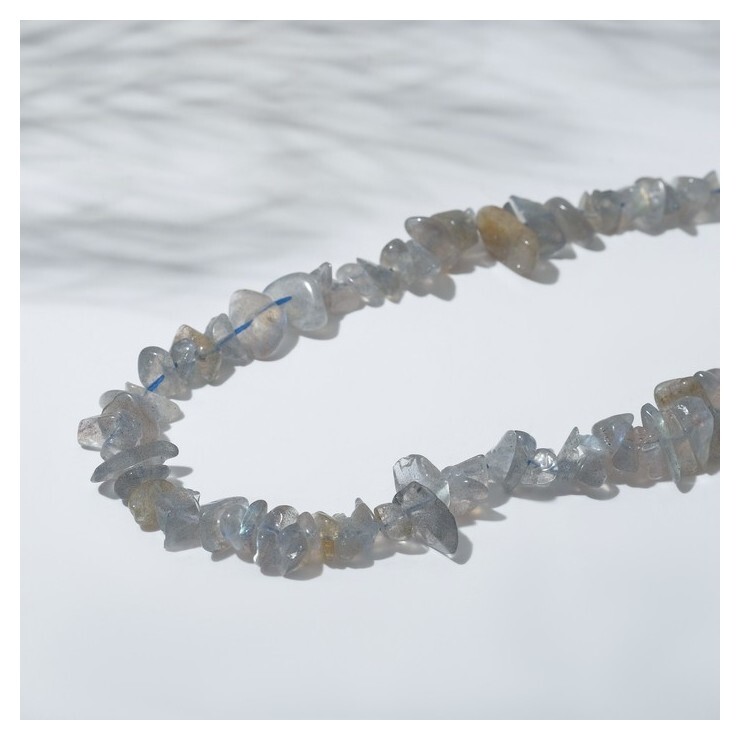 Бусины на нити крошка "Лабрадор" 6*4мм, 38см 