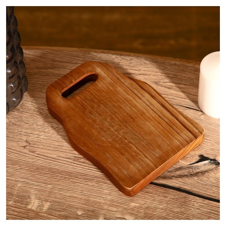 Доска разделочная 20х15х2 см, тиковое дерево  