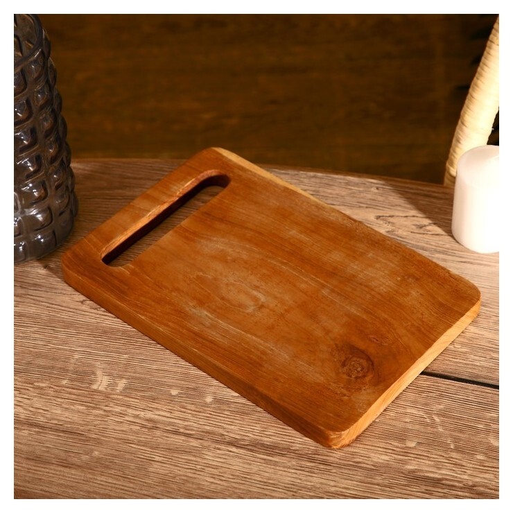 Доска разделочная 30х20х2 см, тиковое дерево  