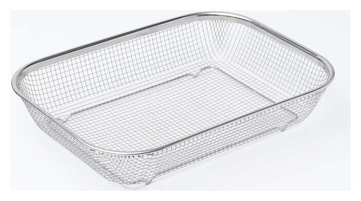 Дуршлаг из нержавеющей стали, 37×27×7,5 см  