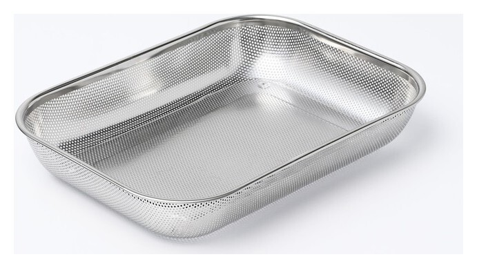 Дуршлаг из нержавеющей стали, 37×27×6 см  