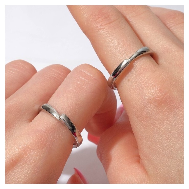 Набор колец 2 штуки "Неразлучники" солнце и луна, цвет серебро, безразмерные  Tell your story