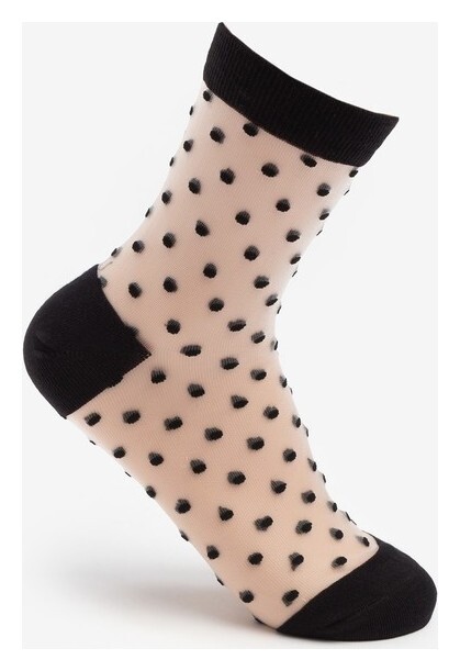 Носки женские "Черный горошек", цвет чёрный, размер 36-40  HOBBY LINE