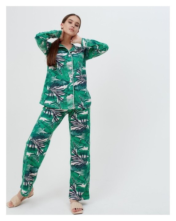 Пижама женская (Рубашка и брюки) Kaftan "Tropic" р. 40-42  Kaftan