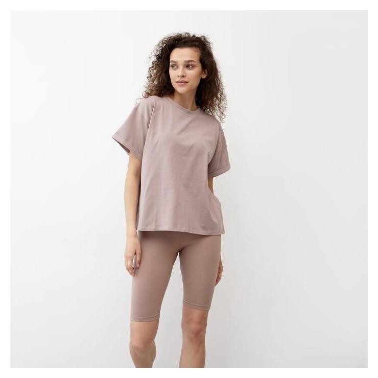 Футболка женская Minaku: Basic Line цвет пыльная роза, р-р 52  Minaku