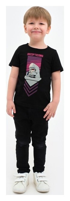 Футболка детская "Decepticons", Transformers, рост 98-104, чёрный  Kaftan