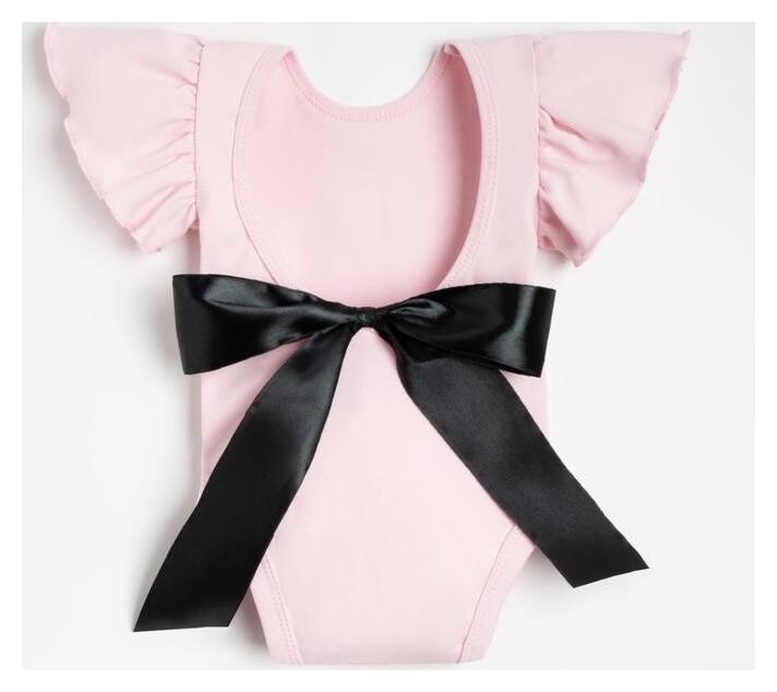 Боди крошка Я "Чёрный бант", розовый, р.24, рост 68-74 см  Крошка Я