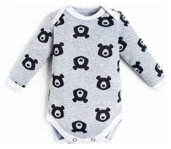 Боди с дл. рукавом крошка Я "Мишки" рост 74-80 см Крошка Я