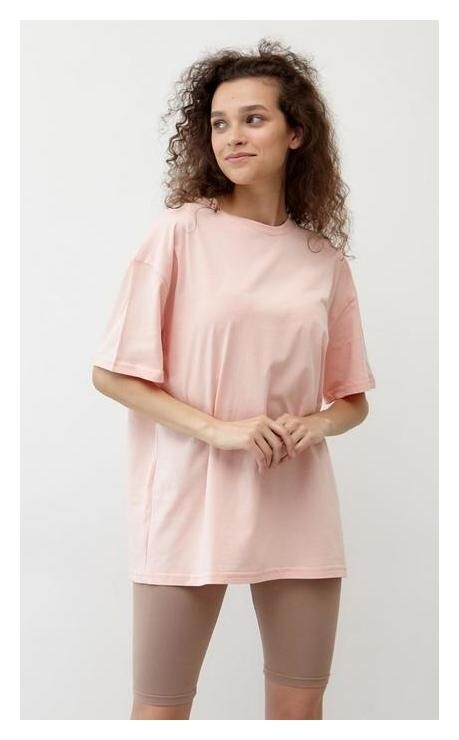 Футболка женская Minaku: оversize, цвет персиковый, р-р 42  Minaku