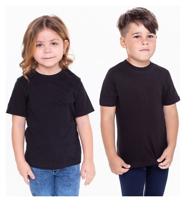 Футболка детская, цвет чёрный, рост 116 см Ata sport